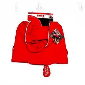 Kong Outerwear Packable Hooded Rain Jacket Size L Large 20 -23 in NEW WITH TAGS